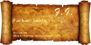 Farkas Imola névjegykártya