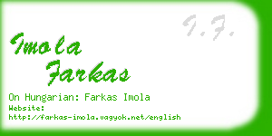 imola farkas business card